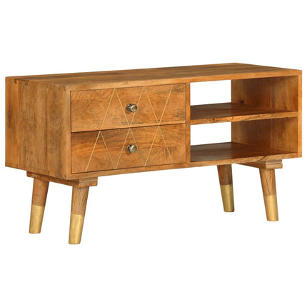 Meuble Tv 85X35X47 Cm Bois Massif De Manguier
