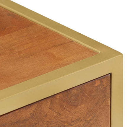 Table De Chevet 40 X 35 X 50 Cm Bois De Manguier Solide