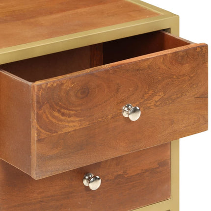 Table De Chevet 40 X 35 X 50 Cm Bois De Manguier Solide