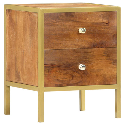 Table De Chevet 40 X 35 X 50 Cm Bois De Manguier Solide