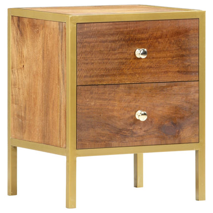 Table De Chevet 40 X 35 X 50 Cm Bois De Manguier Solide