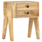 Table De Chevet 40 X 35 X 50 Cm Bois De Manguier Solide