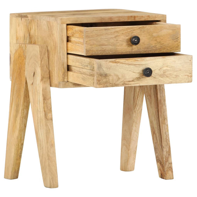 Table De Chevet 40 X 35 X 50 Cm Bois De Manguier Solide
