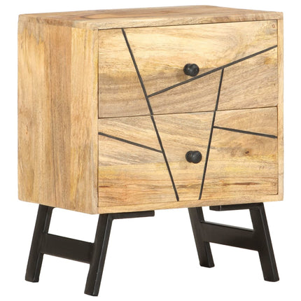 Table De Chevet 40X30X50 Cm Bois De Manguier Massif