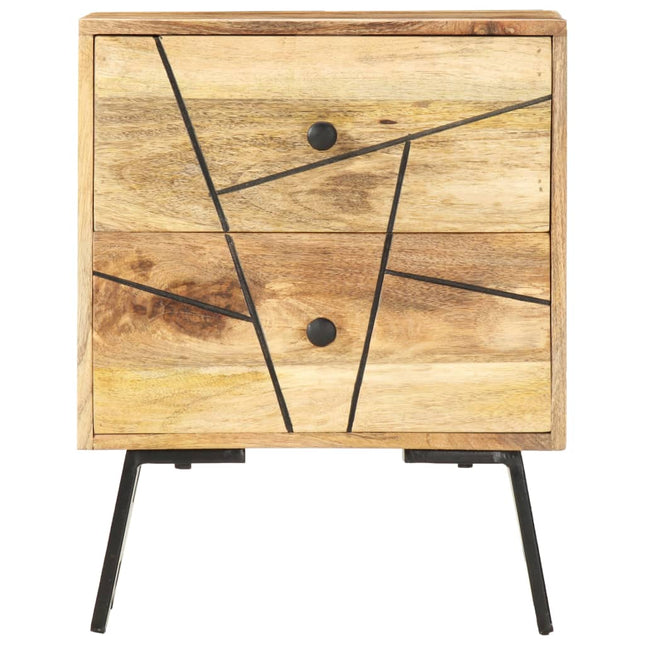 Table De Chevet 40X30X50 Cm Bois De Manguier Massif