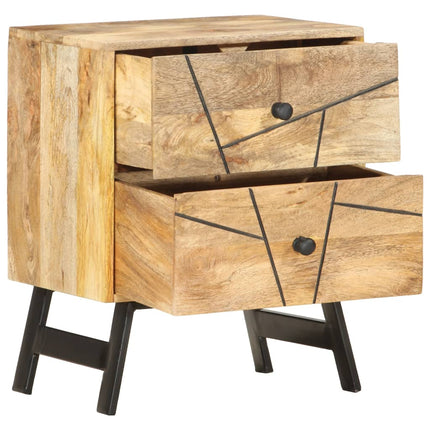 Table De Chevet 40X30X50 Cm Bois De Manguier Massif