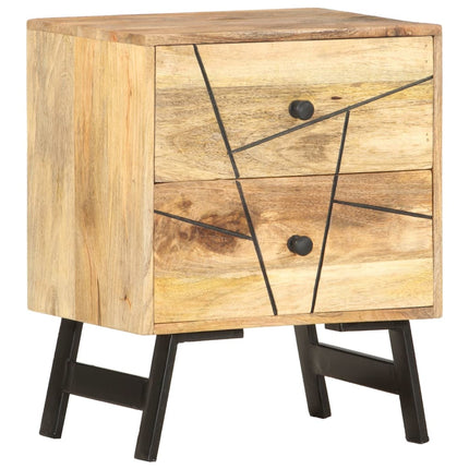 Table De Chevet 40X30X50 Cm Bois De Manguier Massif