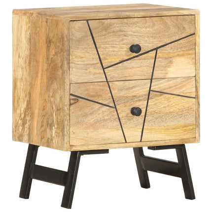 Table De Chevet 40X30X50 Cm Bois De Manguier Massif