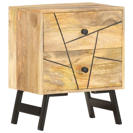 Table De Chevet 40X30X50 Cm Bois De Manguier Massif