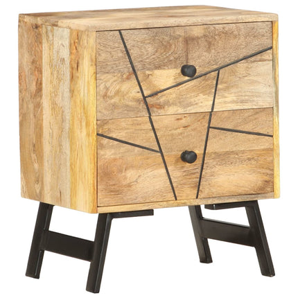 Table De Chevet 40X30X50 Cm Bois De Manguier Massif