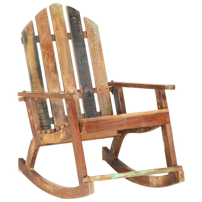 Chaise À Bascule De Jardin Bois De Récupération Solide