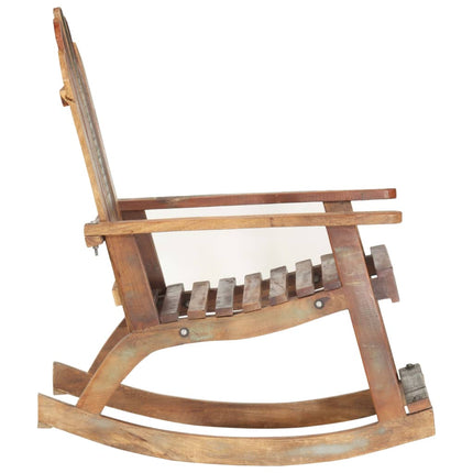 Chaise À Bascule De Jardin Bois De Récupération Solide