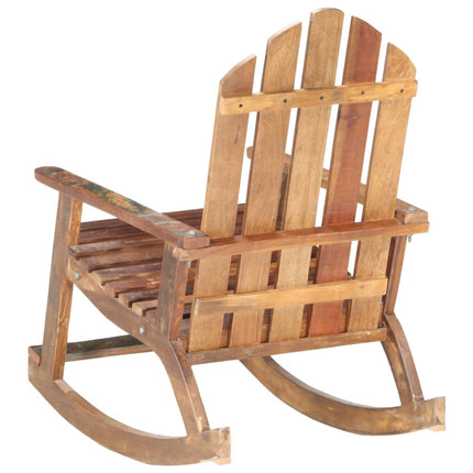 Chaise À Bascule De Jardin Bois De Récupération Solide
