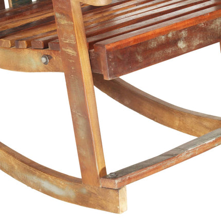 Chaise À Bascule De Jardin Bois De Récupération Solide
