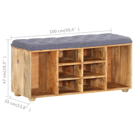 Banc D'entrée 100X35X47 Cm Bois De Manguier Solide