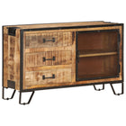Buffet 100X31X60 Cm Bois De Manguier Massif Brut