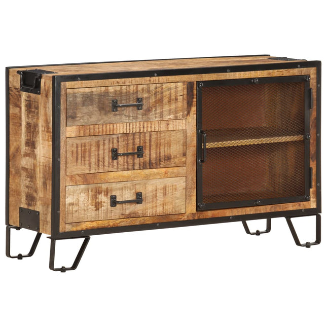 Buffet 100X31X60 Cm Bois De Manguier Massif Brut
