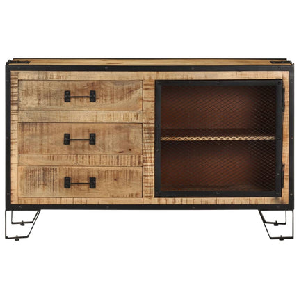 Buffet 100X31X60 Cm Bois De Manguier Massif Brut