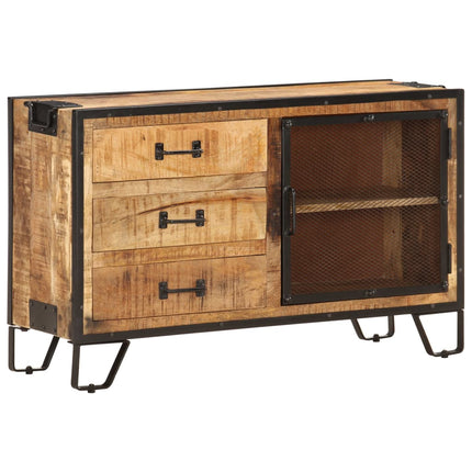 Buffet 100X31X60 Cm Bois De Manguier Massif Brut