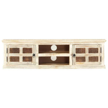 Meuble Tv 130X30X36 Cm Bois Massif De Manguier