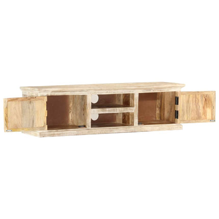 Meuble Tv 130X30X36 Cm Bois Massif De Manguier
