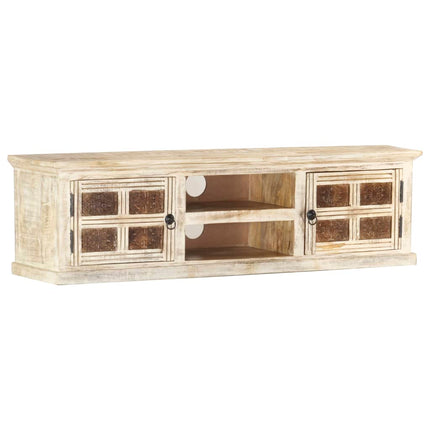 Meuble Tv 130X30X36 Cm Bois Massif De Manguier