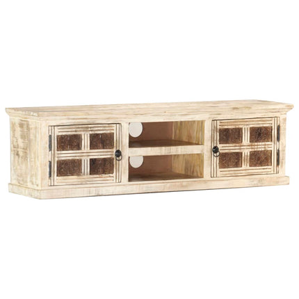 Meuble Tv 130X30X36 Cm Bois Massif De Manguier