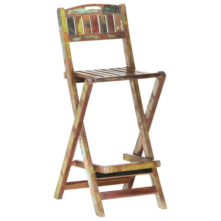 Chaises De Bar Pliables Lot De 2 Bois Massif De Récupération