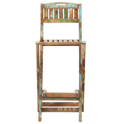 Chaises De Bar Pliables Lot De 2 Bois Massif De Récupération