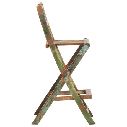 Chaises De Bar Pliables Lot De 2 Bois Massif De Récupération
