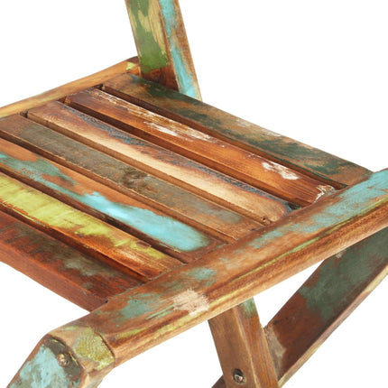 Chaises De Bar Pliables Lot De 2 Bois Massif De Récupération