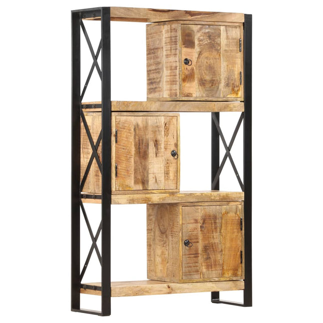 Bibliothèque 90X30X150 Cm Bois De Manguier Solide