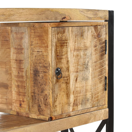 Bibliothèque 90X30X150 Cm Bois De Manguier Solide