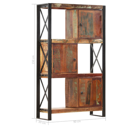 Bibliothèque 90X30X150 Cm Bois De Récupération Solide