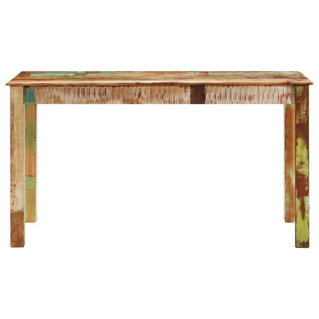 Table De Salle À Manger Bois De Récupération Solide 140X70X76Cm