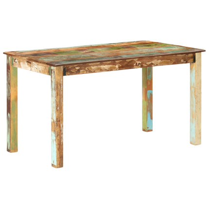 Table De Salle À Manger Bois De Récupération Solide 140X70X76Cm