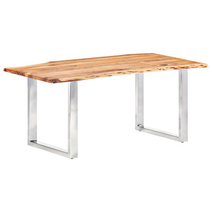 Table À Dîner À Live Edge Bois D'acacia Massif 200 Cm 3,8 Cm