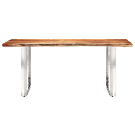 Table À Dîner À Live Edge Bois D'acacia Massif 200 Cm 3,8 Cm