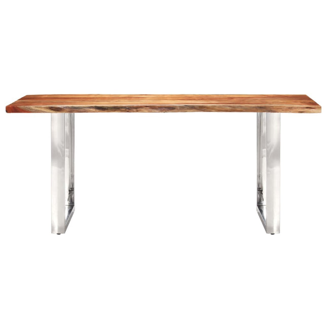 Table À Dîner À Live Edge Bois D'acacia Massif 200 Cm 3,8 Cm