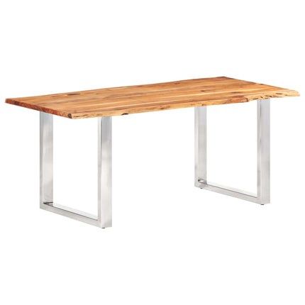 Table À Dîner À Live Edge Bois D'acacia Massif 200 Cm 3,8 Cm