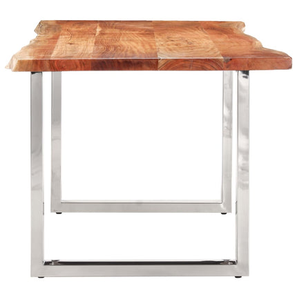 Table À Dîner À Live Edge Bois D'acacia Massif 200 Cm 3,8 Cm