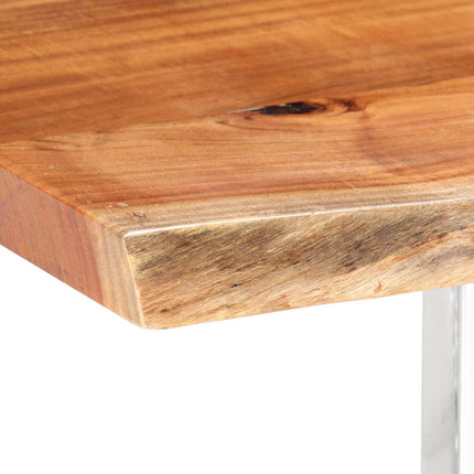 Table À Dîner À Live Edge Bois D'acacia Massif 200 Cm 3,8 Cm