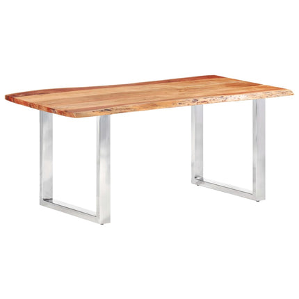 Table À Dîner À Live Edge Bois D'acacia Massif 200 Cm 3,8 Cm