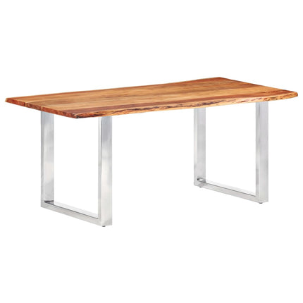 Table À Dîner À Live Edge Bois D'acacia Massif 200 Cm 3,8 Cm