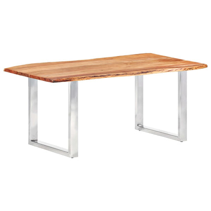 Table À Dîner À Live Edge Bois D'acacia Massif 200 Cm 3,8 Cm