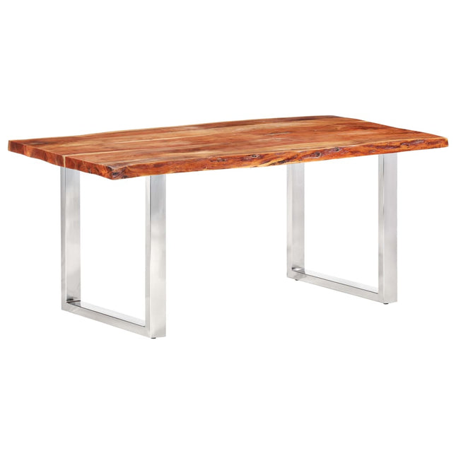 Table À Dîner À Live Edge Bois D'acacia Massif 200 Cm 3,8 Cm