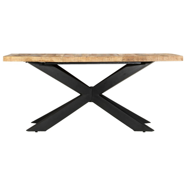Table À Dîner 180X90X76 Cm Bois De Manguier Brut Solide