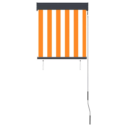 Store Roulant D'extérieur Blanc Et Orange