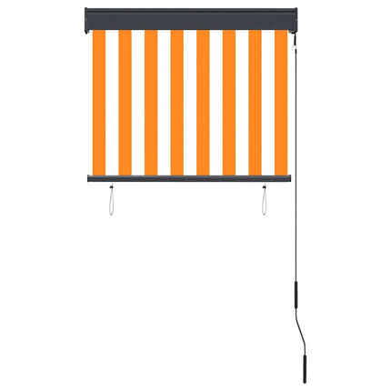 Store Roulant D'extérieur Blanc Et Orange
