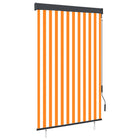 Store Roulant D'extérieur Blanc Et Orange